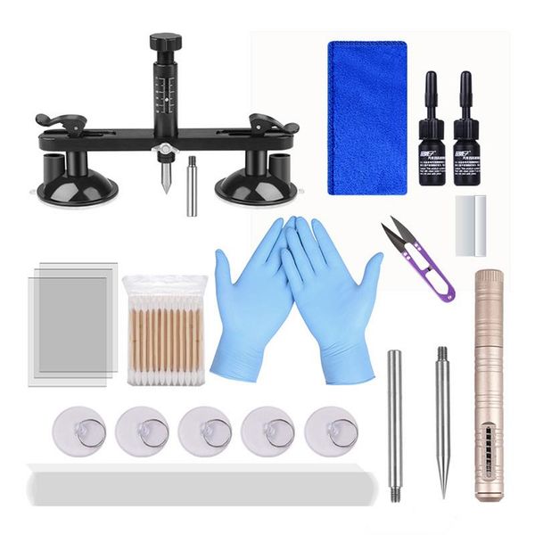 

car glass repair kit with repair fluid glass crack pit car front windshield fluid kit