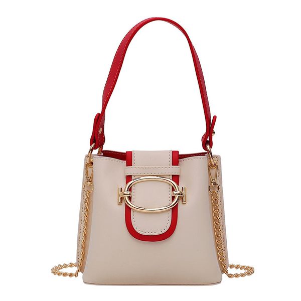 

the new korean version of the joker color one-shoulder bag simple cross-body women's bucket bag