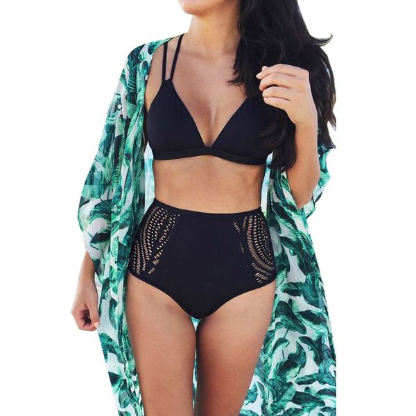 

swimwear women bikini set swimsuits beach swimsuit push up solid ladies high waist swimsuit padded bra deep v-neck black biquini, White;black