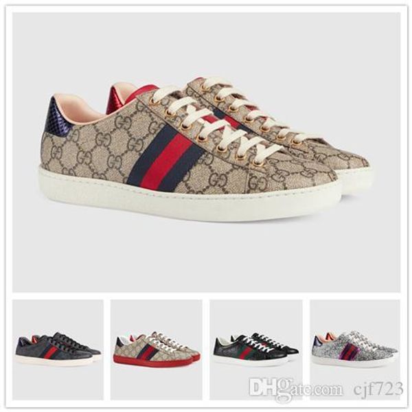 

With box Mens Casual Shoes Spring/Summer Handmade 3D Embroidery Bee Tiger Loafers Men Canvas Leather Chaussure Flat