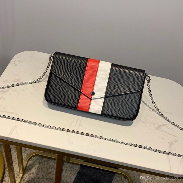 

new stripe stitching color single shoulder slant satchel