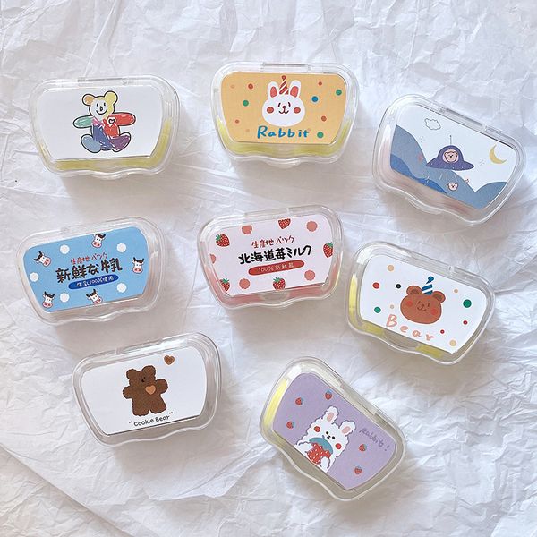 

40% off the second item contact lens case japanese small contact lens case travel glasses as gift care box, Silver