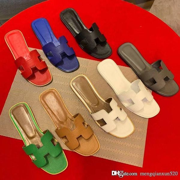 

classic slippers summer woman beach shoes designer leather flat woman shoes l bath slippers cartoon big head slippers large size 35-42, Black
