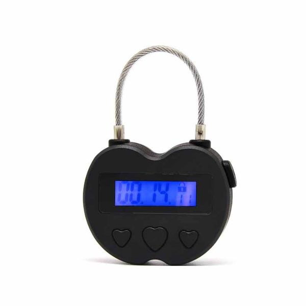 

Bondage Gear Electronic Timing Lock Fetish Sex Toy Restrain Locking Timer Device USB Rechargeable Sexual Play Chastity Padlock