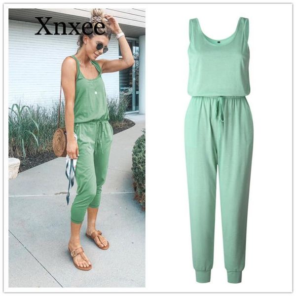 

women's jumpsuits & rompers off shoulder sleeveless belts summer women solid casual pockets long slim koren style beach, Black;white