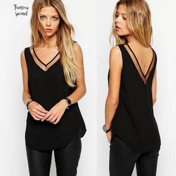 

blouse xl xxl xxxl women chiffon 2019 summer v neck girl casual mesh shirt plus size 6 size, White