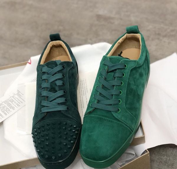 

дизайнерская обувь red донные младший шипы veau велюр squale кроссовки джунгли зеленые мужчины тренеры натуральной кожи обувь партии сша 5-1, Black