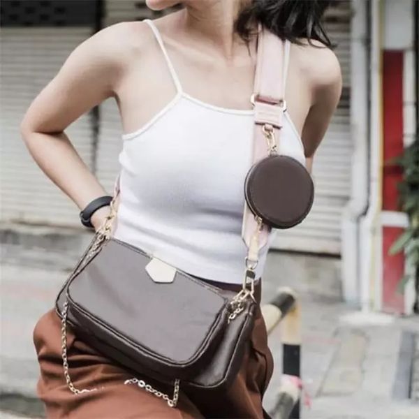 

2020 fashion women's shoulder bag three-piece wallet ladies multl p0chette designer crossbody bag brand shoulder bag