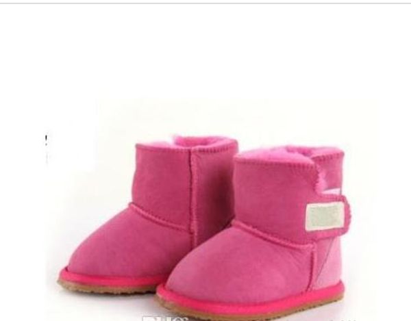 

2020 promotion australia classic baby snow boots australia wgg classic style cow suede leather winter cotton boots warm boots, Black