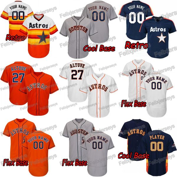 

23 Michael Brantley George Springer Alex Bregman Jose Altuve Carlos Correa Astros Josh Reddick Yuli Gurriel Big and Tall Jersey S-6XL