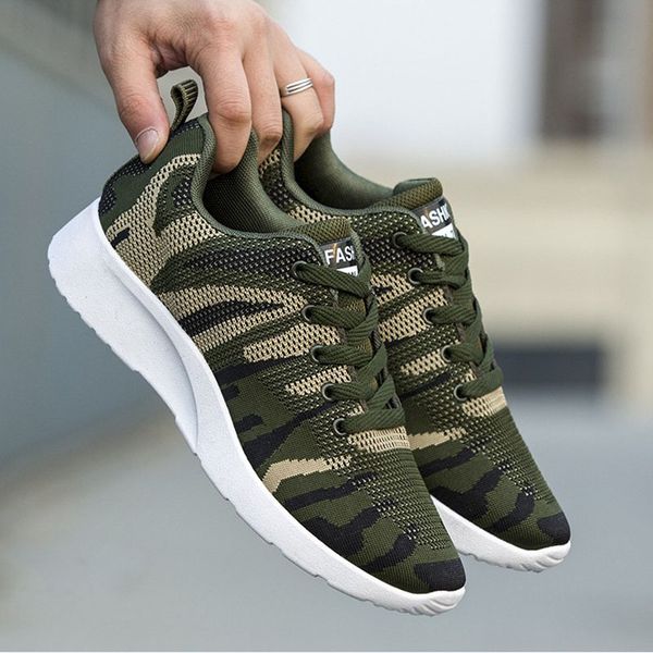 

summer new camouflage men shoes fashion men casual shoes lightweight comfortable breathable flats couple walking sneakers, Black