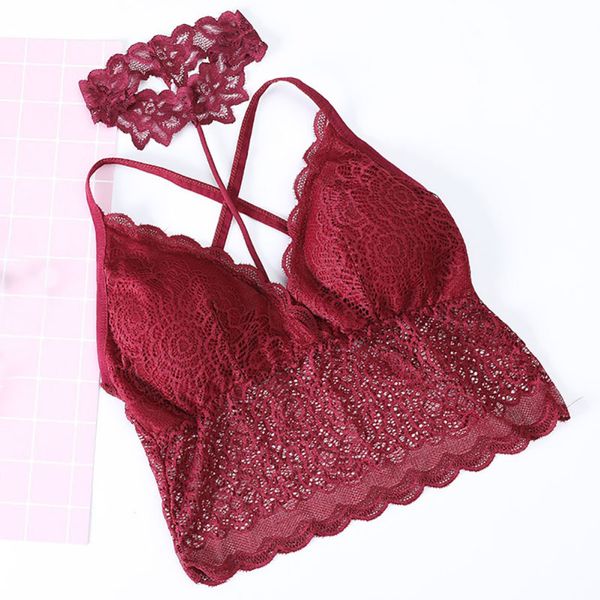 

2019 women vest camisole lace halter tube female underwear lingerie, Black;white