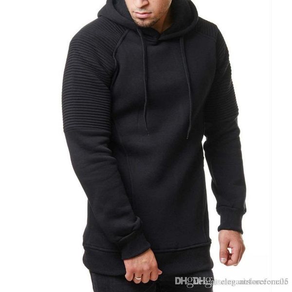 

hooded sport hoodie autumn spring male casual loose sweatshirts designer mens draped solid, Black