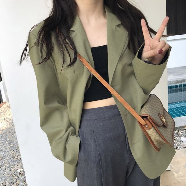 

women blazer coat winter 2020 elegant ladies double breasted slim office blazer mujer fashion female jackets casual outwear 0273, White;black