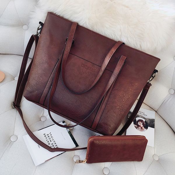 

large capacity women bags shoulder tote bags bolsos women messenger bags with wallet designers leather handbags sac