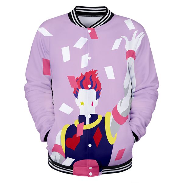 

hisoka 3d printed kpop women/men baseball jackets fashion long sleeve jacket 2019 casual streetwear clothes plus size, Black;brown