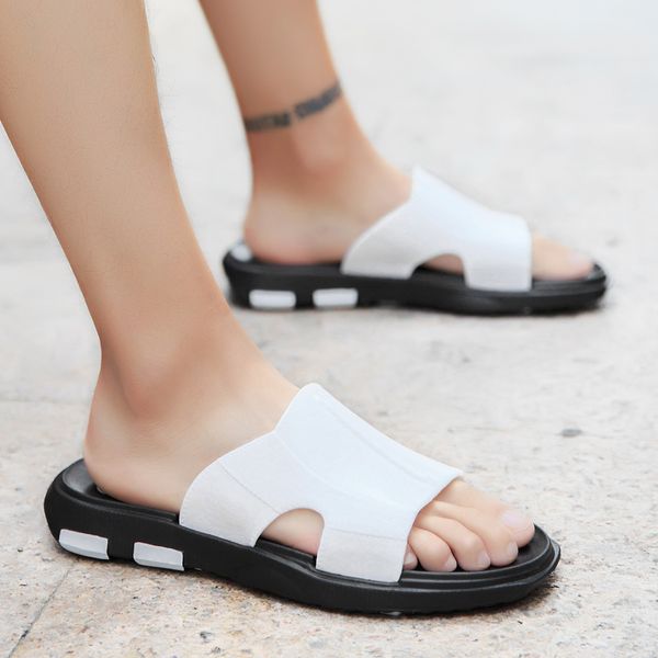 

summer men outdoor beach sandals chanclas hombre sneakers zapatos de mujer casual shoes basket homme slippers flip flops shoes, Black