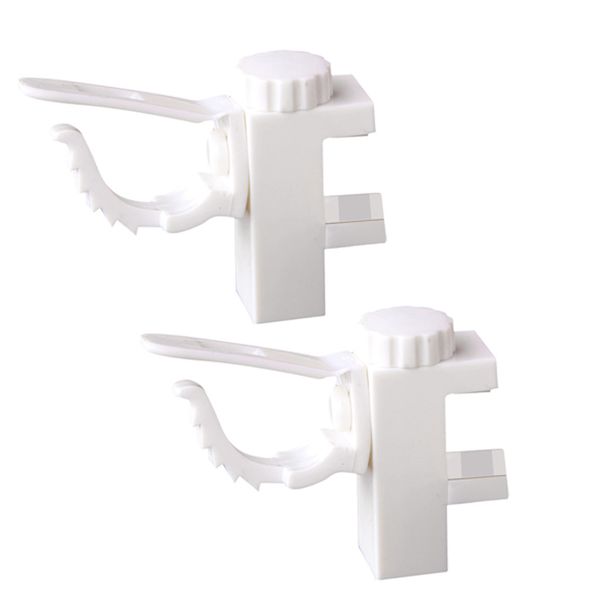 

2019 new 2pc adjustable rod clip self adhesive hooks rod bracket pole drapery hook holder #nn723