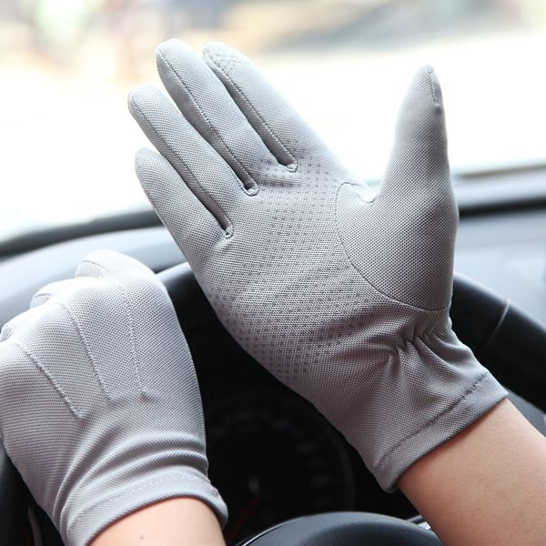 

new summer sun protection gloves male thin style breathable anti-slip driving five fingers man' gloves new arrival sz010w1-9, Blue;gray