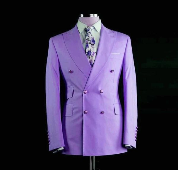 

handsome double-breasted groomsmen peak lapel groom tuxedos men suits wedding prom dinner man blazer jacket pants tie aa291292o, Black;gray