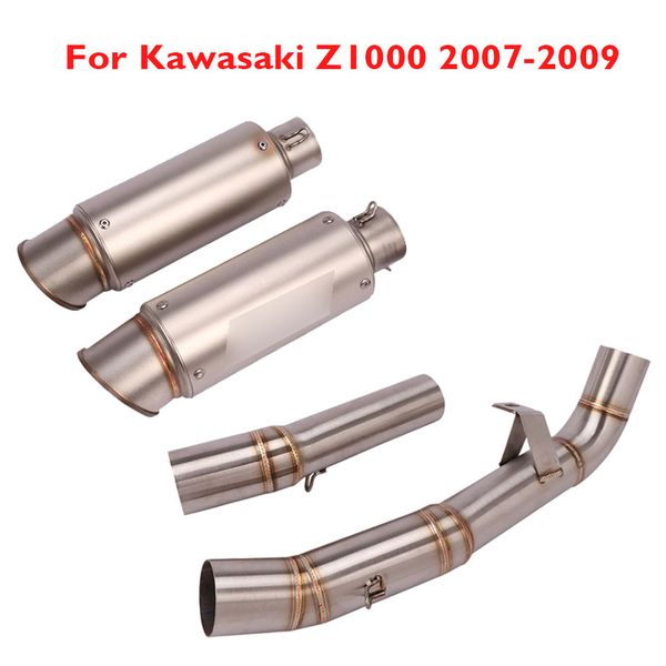 

motorcycle exhaust pipe slip on z1000 right left escape muffler tip for z1000 2007 2008 2009