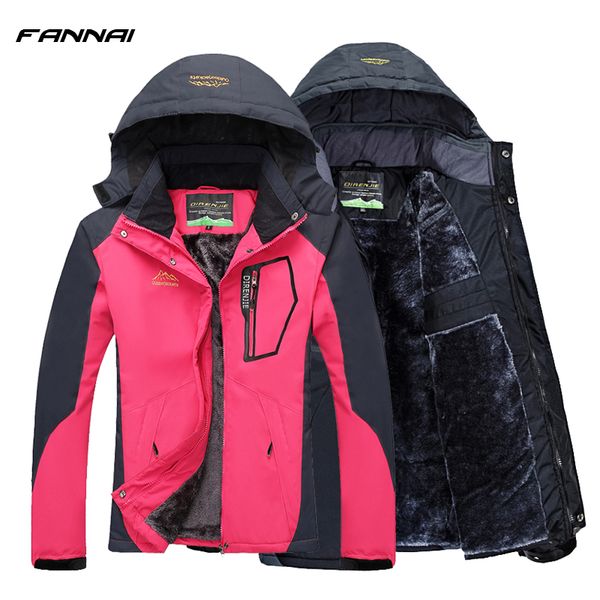 

winter hiking jacket women/men camping softshell heated jackets outdoor windbreaker trekking climbing waterproof sport coat, Blue;black