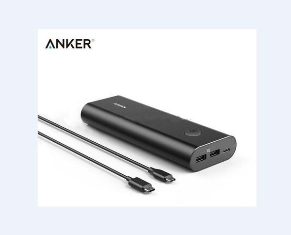 

anker powercore+ 20100mah power bank quick charge 5v/6a 30w poweriq battery pack 2.4a powerbank usb charger for phone tablets