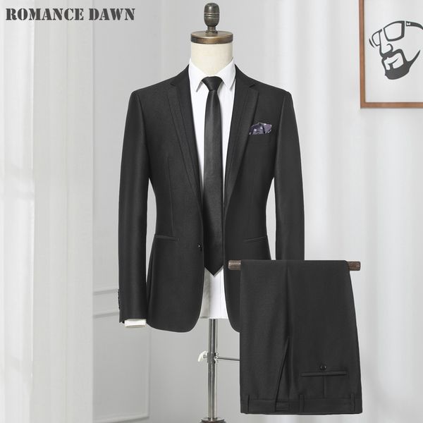 

men's suits two pieces of autumn and winter new sets of business casual fashion men's two-piece jacket suits dresses, White;black