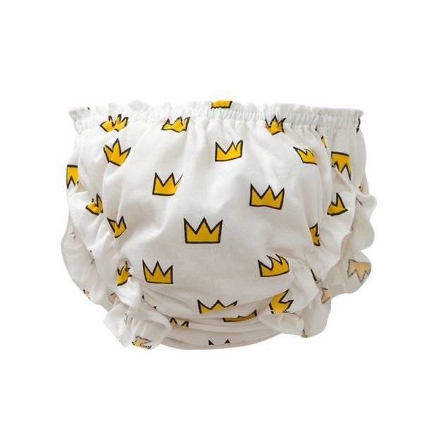 

casual fashion baby girl cute panties children's cartoon printing ruffle underpants kids cotton briefs for children gifts, Black