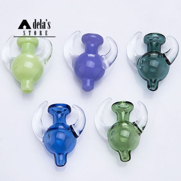 Devil Color Glass Bubble Carb Cap OD 20mm Dome für Rauchquarz Banger Nails Wasserpfeifen Dab Oil Rigs Bongs