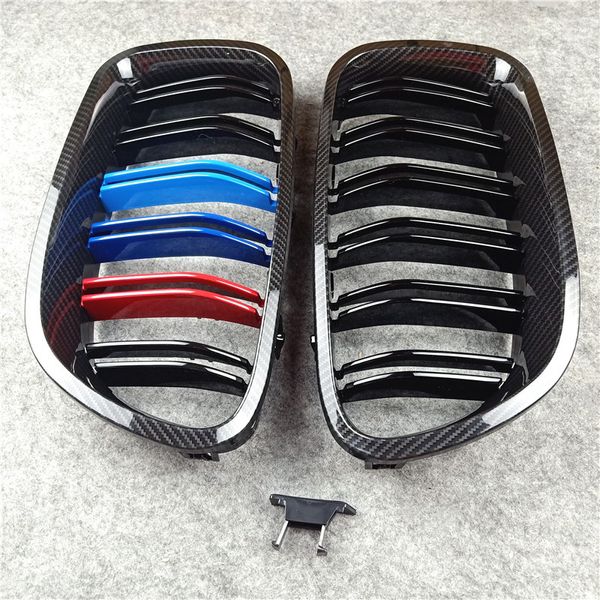 Grilhas de pára -choques dianteiras abds pretos brilhantes para 5 séries F10 F11 F18 Grila de carro Auto Parts