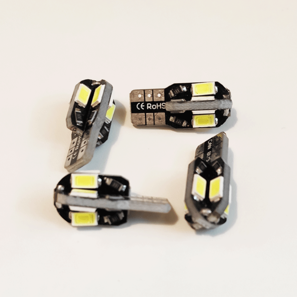 

4x universal car accessories t10 5630 8smd license plate clearance bulb wedge license plate lamps bulbs 12v tail parking bulbs