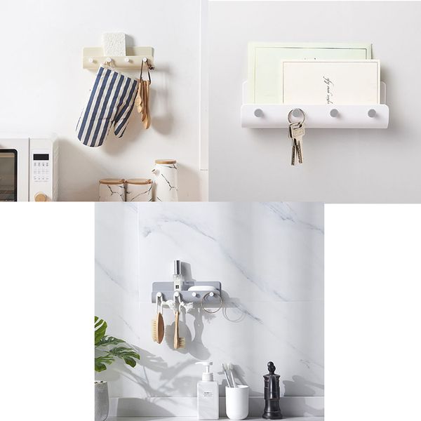 

self adhesive wall hooks key holder stick on wall door letter mail box hanger