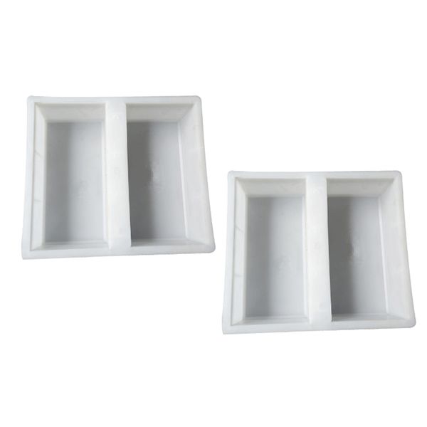 

2pcs driveway paving brick patio concrete slabs path garden walk maker mould
