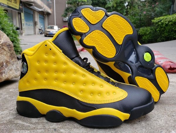 

2019 new arrival good quality jumpman xiii yellow black basketball shoes mens sale trainers jumpman 13s sports sneakers size 40-47