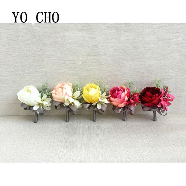 

yo cho silk wedding guest corsage flower bridesmaid an boutonniere party prom diy delicate colourful rose