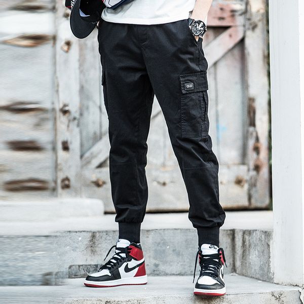 

designer mens pants luxury mens overalls for autumn fashion stretch dungarees casual solid color pants for men size m-5xl wholesales, Black