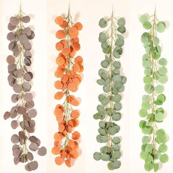 

1m artificial plant artificial wreath rattan lifelike eucalyptus garland home gardening wedding ceremony event party decoration