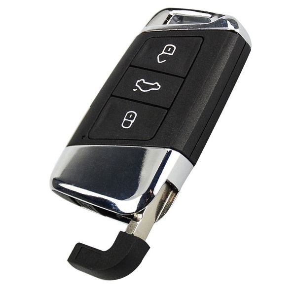 

3 buttons smart car key shell case for passat b8 new magotan b5 skoda a7 variant auto insert key blade