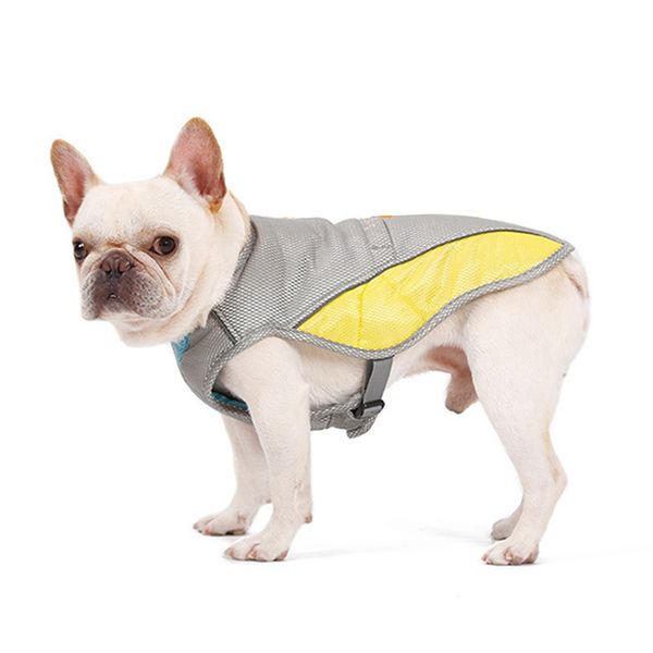 

dog puppy cooling vest pet evaporative jacket gray yellow