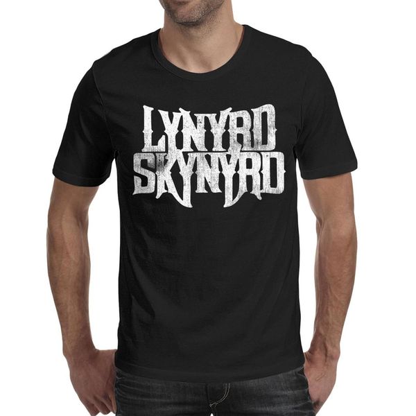 

lynyrd skynyrd rock band vintage old black mens tee shirts printing cool t superhero shirts champion casual t shirt, White;black