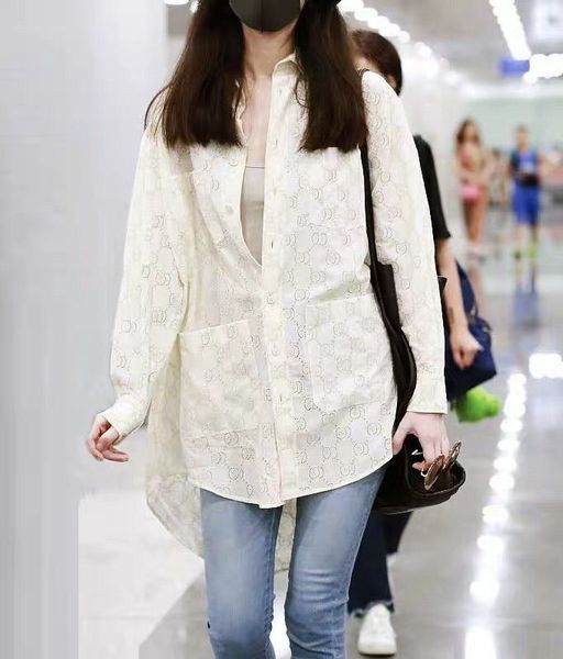 

brand designer women casual oversized shirts 2019 early autumn fashion style hollow out hi low long sleeve blouse, White