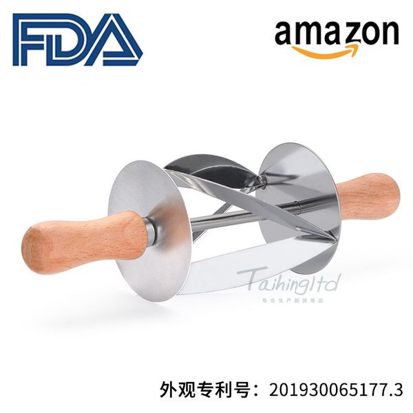 

выпечка инструмент бычий рог рулон из нержавеющей стали кожаный резак овечий рог сумка нож