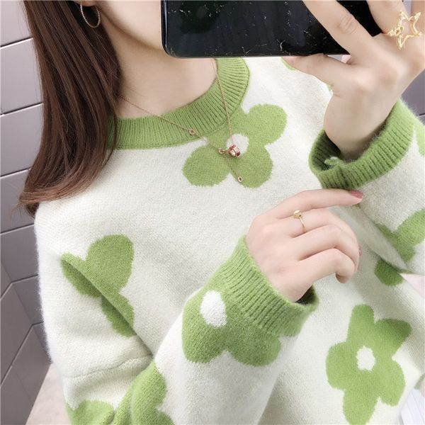 

wholesale 2019 new autumn winter selling women's fashion casual warm nice sweater fp290, White;black
