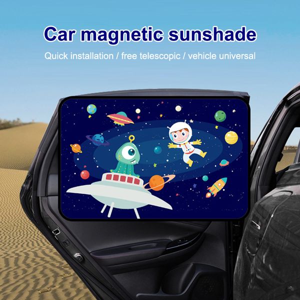 

magnetic car side window sunshade cute cartoon car window curtain sunscreen insulation auto sun shade parasol curtains 50 x 78cm