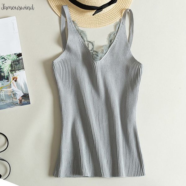 

кружева женщины tank tops женщины sexy v шеи тонкий crop top  твердая рукавов жилет sexy summer tank top, White
