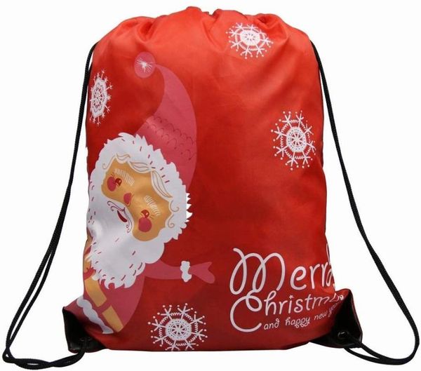 

custom logo bags handbags christmas gift bags drawstring santa sack backpack for party favors gifts and candy