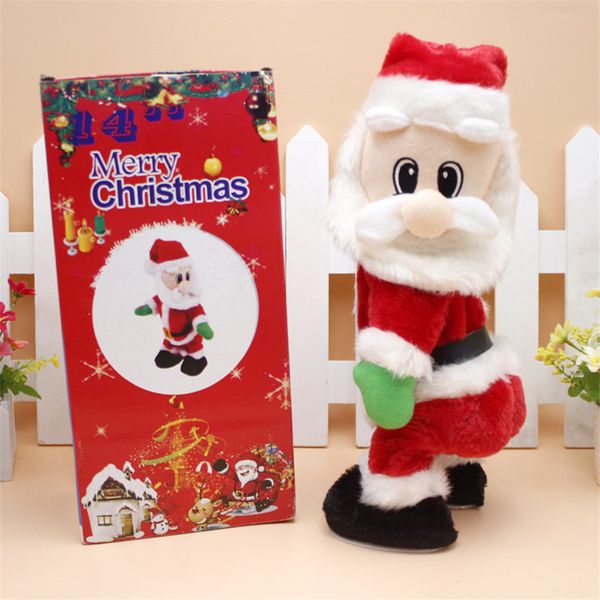 Shaking Hip Music Electric Santa Electric Shaking Natica Musical Santa Claus Kids Hip Twisted Toys Xmas Desk Decoration Toy