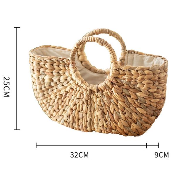 

jhd-women fashion straw handbag tote bag shoulder bag shopping beach travel cross-body satchel
