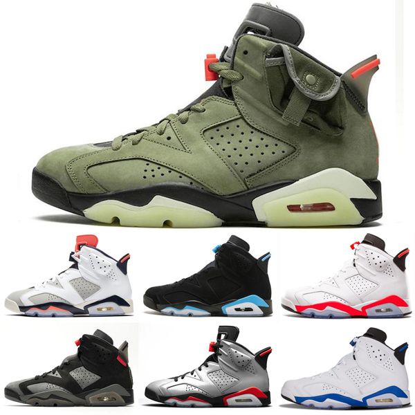 

к 2020 году новые всячески препятствовать 6 трэвис скотт 6с псж все гна размышления чемпиона ретро детская мужская обувь баскетбол слэм данк, Black